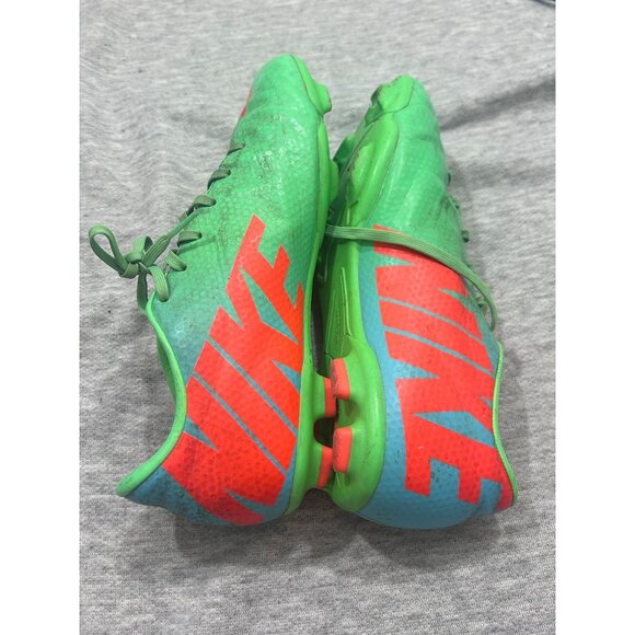 Nike Youth Shoes Mercurial Soccer Cleats Outdoor Kids Size 6Y Neon Green Orange - Picture 5 of 9